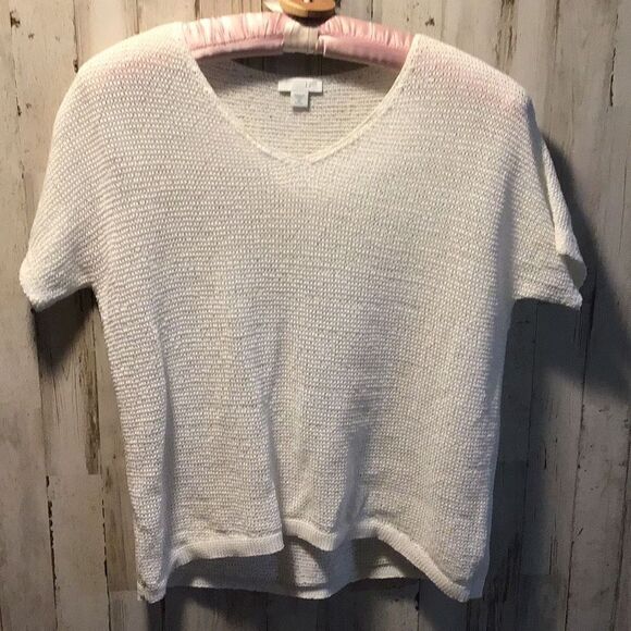 C white semi sheer top from J Jill size extra small - Picture 1 of 3